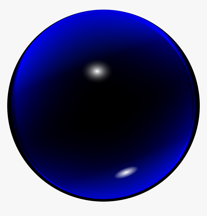 Glass Blue Ball Svg Clip Arts - Marble Ball Clip Art, HD Png Download
