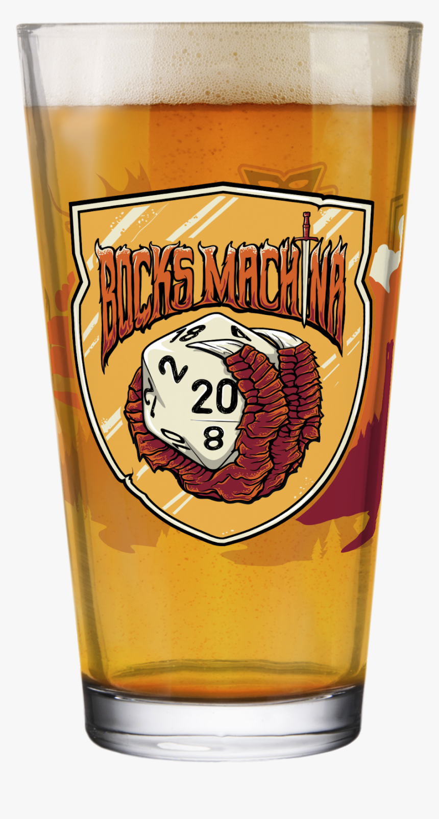Pcc 2019 Pint Glass Sl Beer Front - Breckenridge Comic Con Pint, HD Png Download
