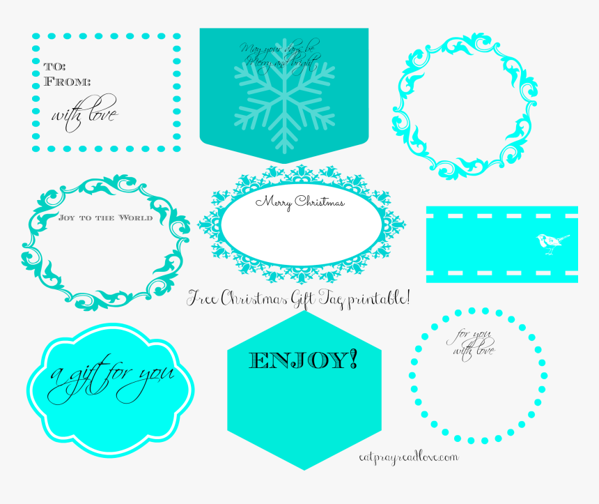 Enjoy These Free Gift Tags From Eatprayreadlove - กรอบ วิน เท จ, HD Png Download