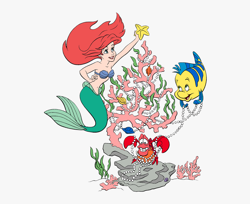 Ariel Y Flounder Png, Transparent Png