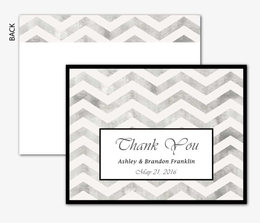 Chevron Thank You Card Flat Motif- - Paper, HD Png Download