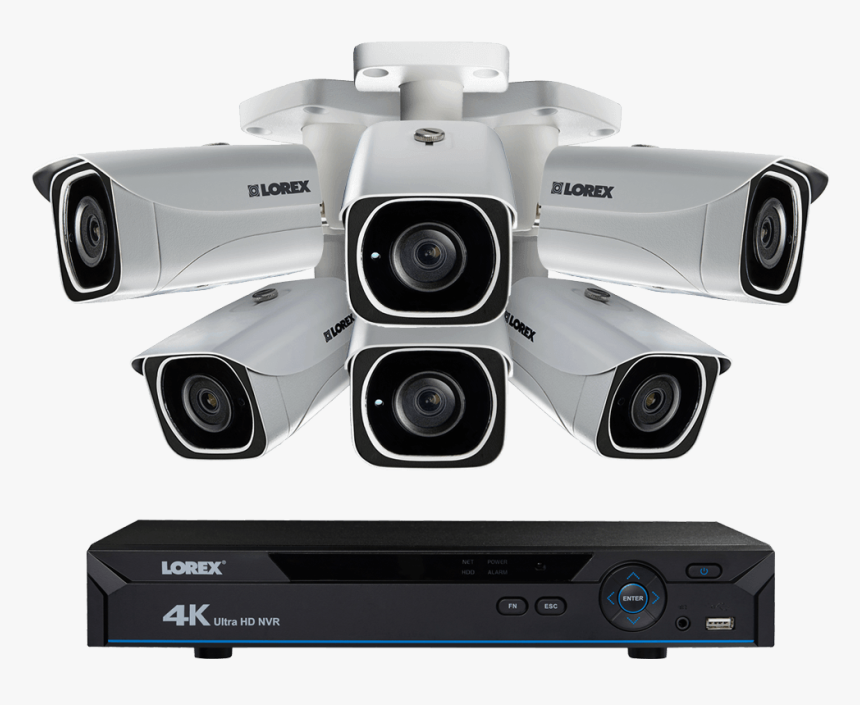 Ip Camera System With 6 Ultra Hd 4k Security Cameras - Lorex Security Cameras, HD Png Download