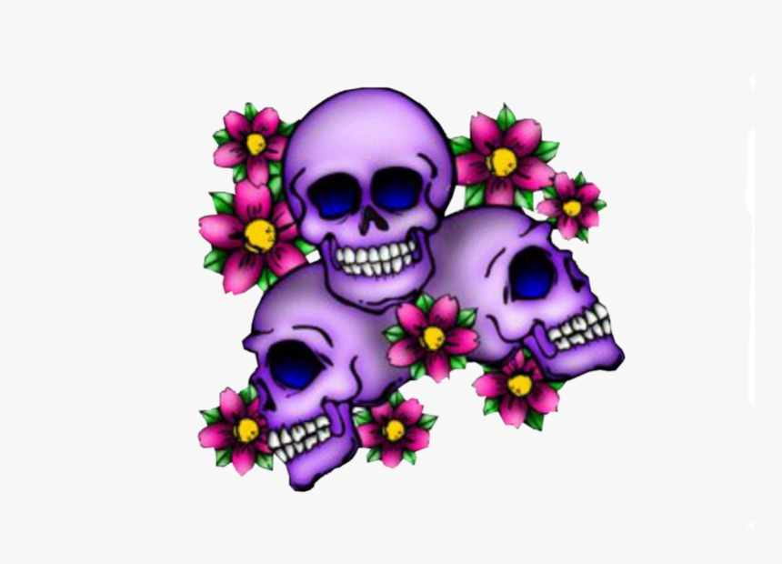 Girly Skull Png, Transparent Png