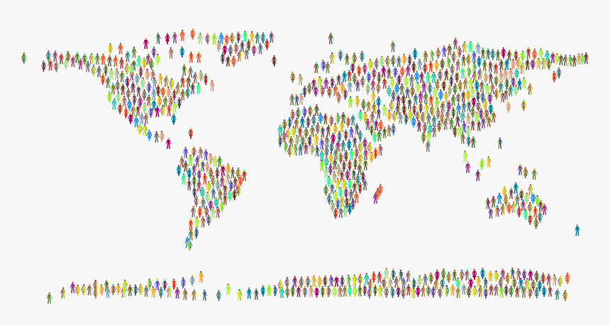 People World Map Prismatic 2 - World Map With People, HD Png Download