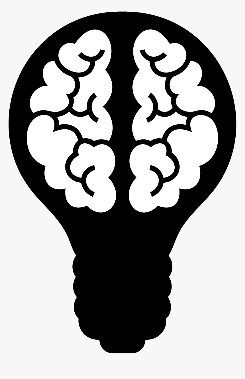 Brain Light Bulb Clip Arts - Light Bulb Brain Icon, HD Png Download