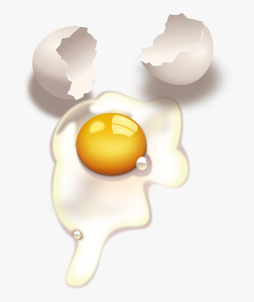Egg, Broken, Yolk, Raw, Cracked, Uncooked, Shell, HD Png Download