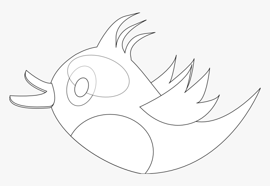 Peace Peace Dove Twitter Bird 34 Black White Line Art, HD Png Download