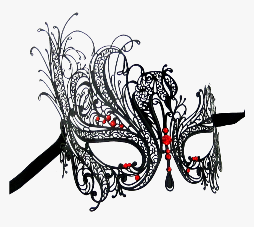 Black Series Swan Metal Filigree Laser Cut Womens Masquerade, HD Png Download