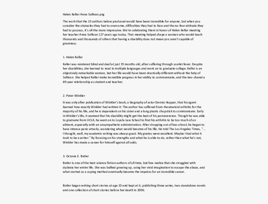 Helen Keller Png, Transparent Png