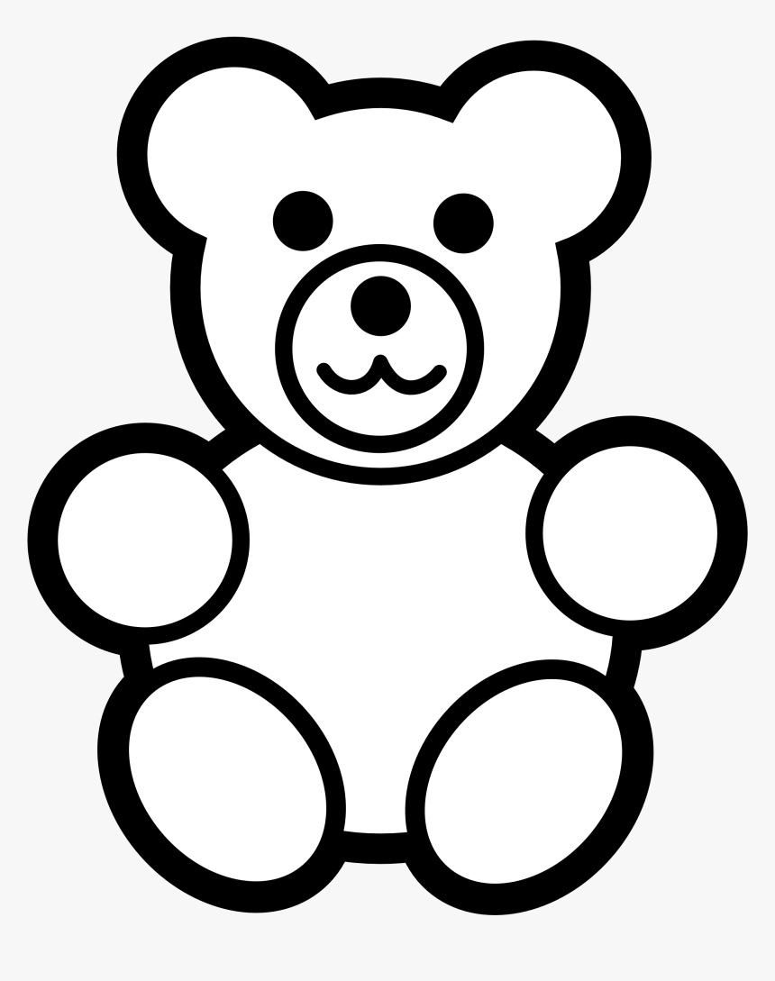 Out Line Of A Bear To Colour, HD Png Download