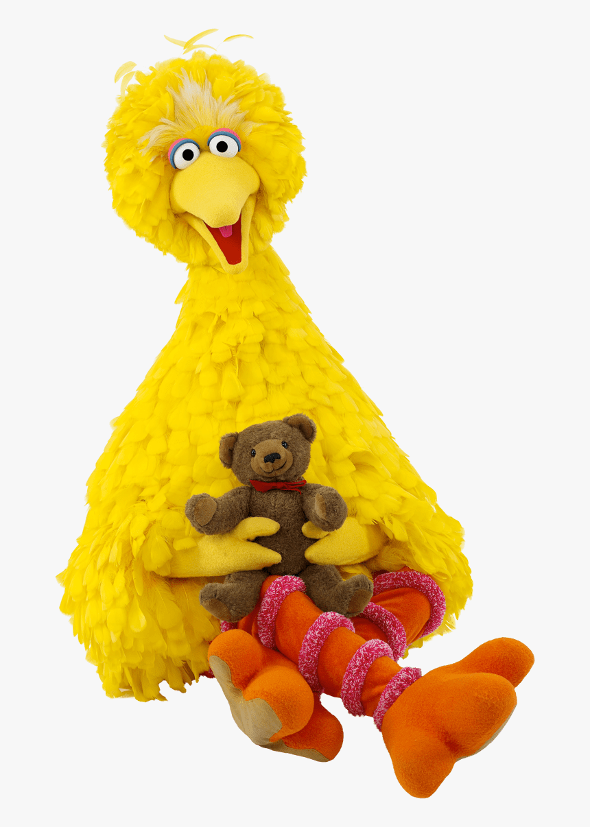 Sesame Street Big Bird With Teddybear, HD Png Download