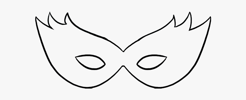 How To Draw Mardi Gras Mask, HD Png Download