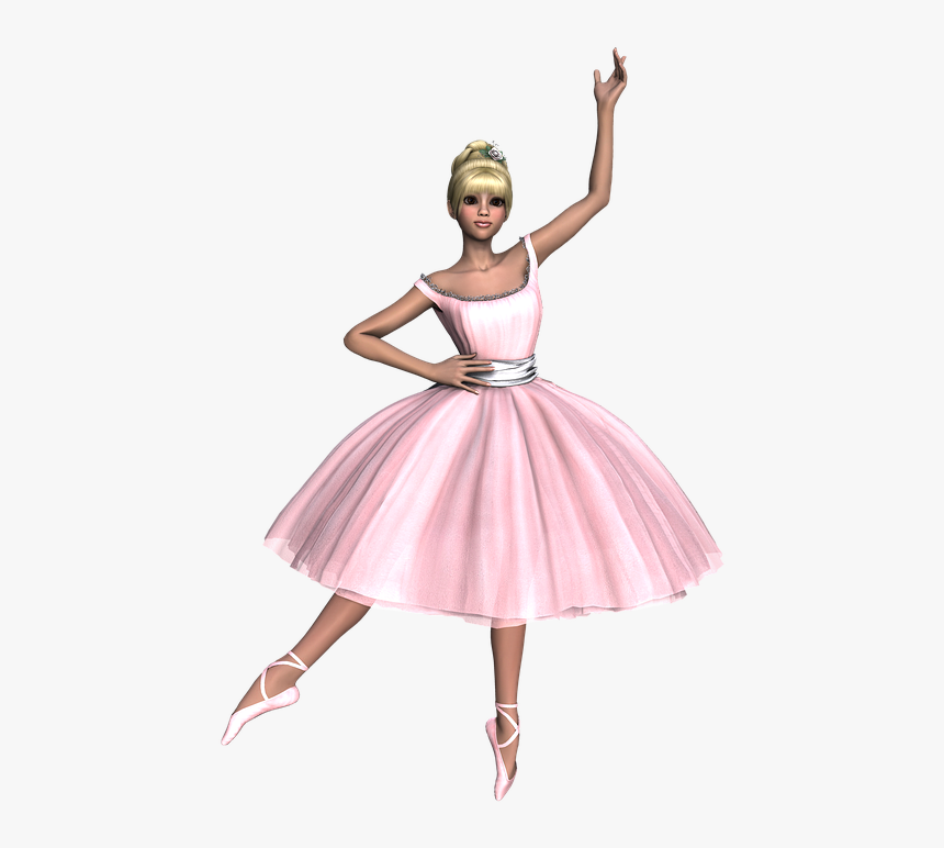 Girl, Dance, Classic, Tutu, 3d, Render, HD Png Download
