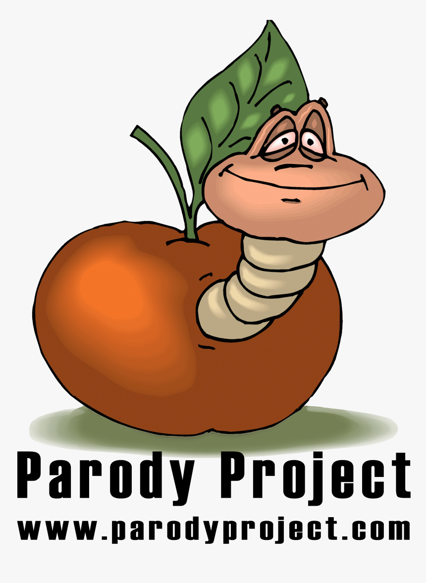 Apple With Worm, HD Png Download