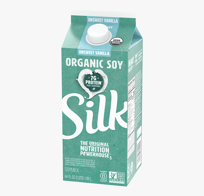 Silk Organic Unsweetened Vanilla Soymilk, HD Png Download