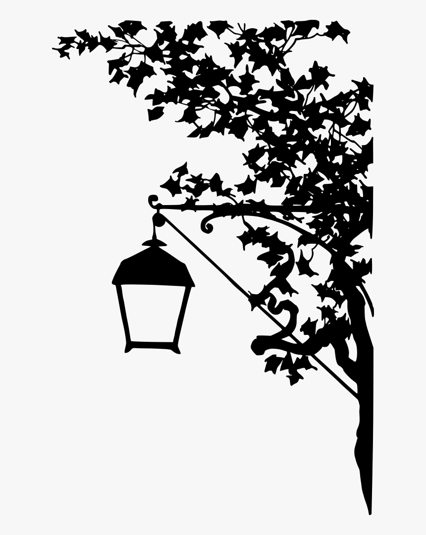 Vintage Street Lamp Silhouette, HD Png Download