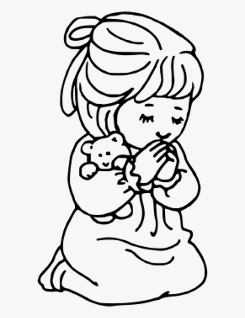 Prayer Praying Skeleton Vector Clip Art - Pray Clipart Black And White, HD Png Download