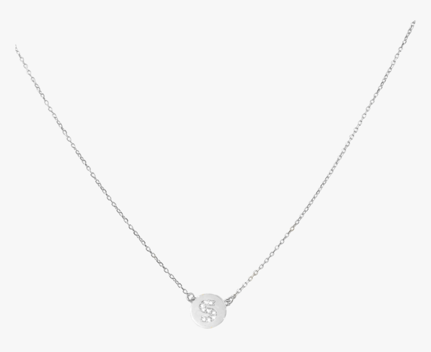 Mini Disc Diamond Initial Necklace - Pendant, HD Png Download