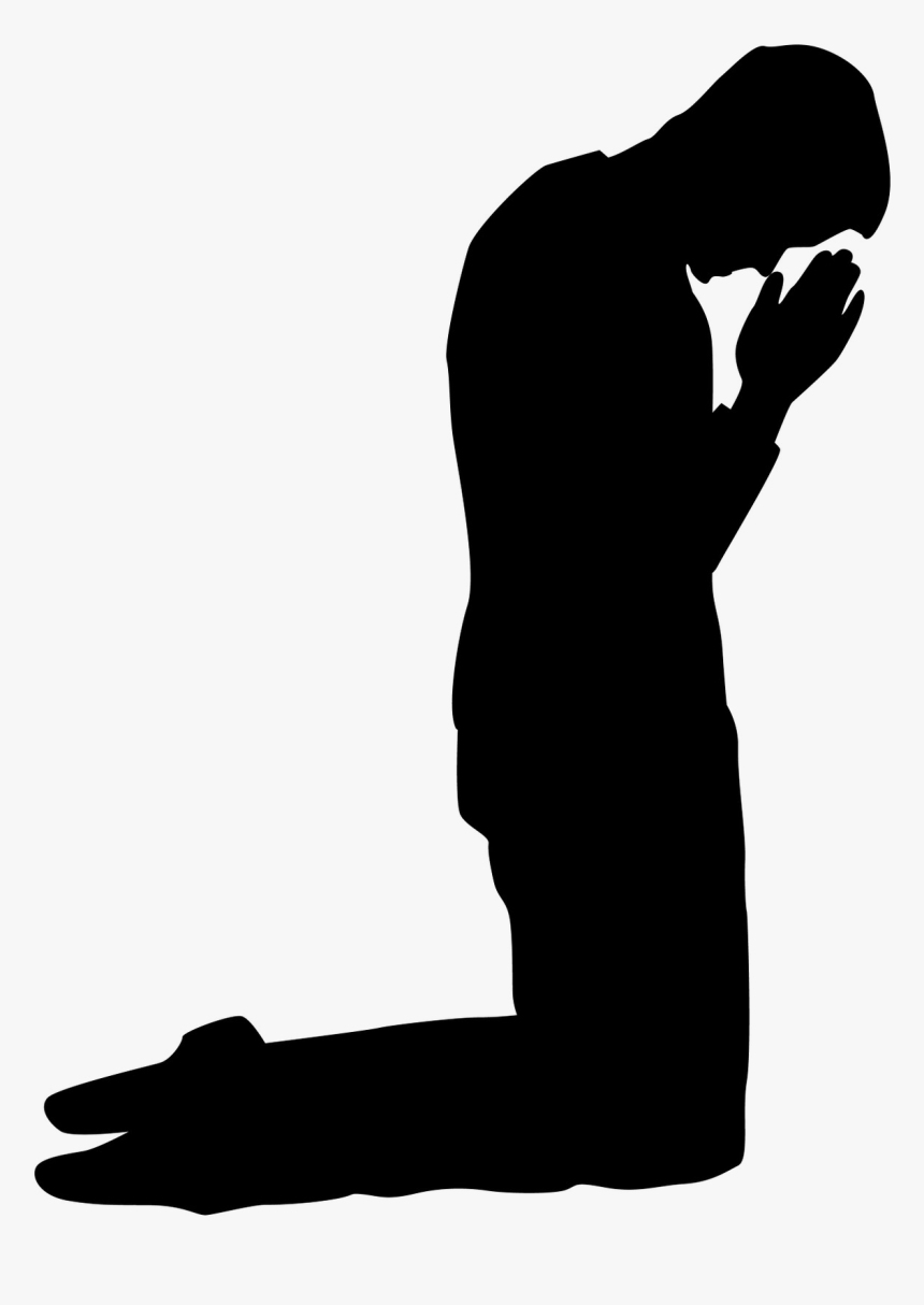 Praying Silhouettes Pinterest Stenciling And Craft - Man Kneeling In Prayer, HD Png Download