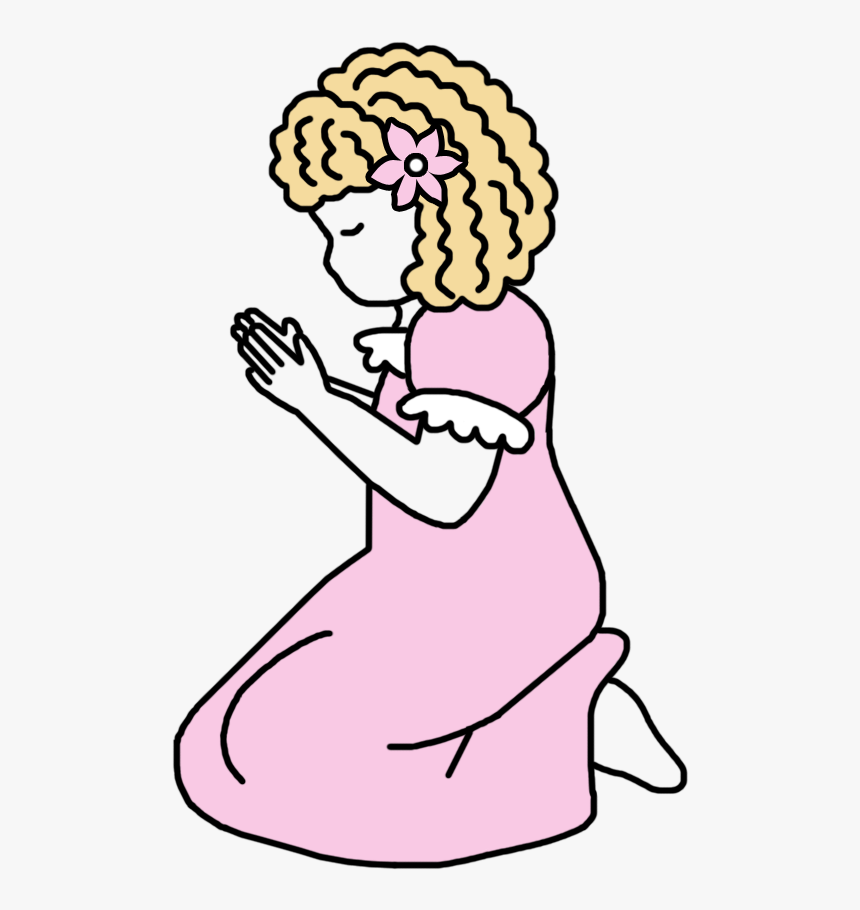 Praying Girl Christian Religious Prayer Plaque Gift - Cartoon Png Girls Prayer, Transparent Png