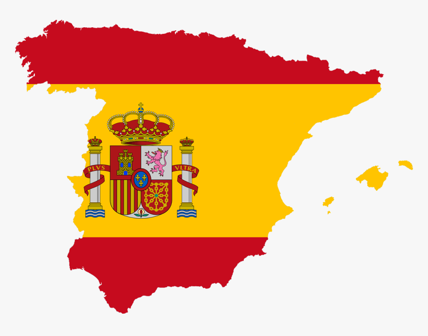 Spain Flag And Map, HD Png Download
