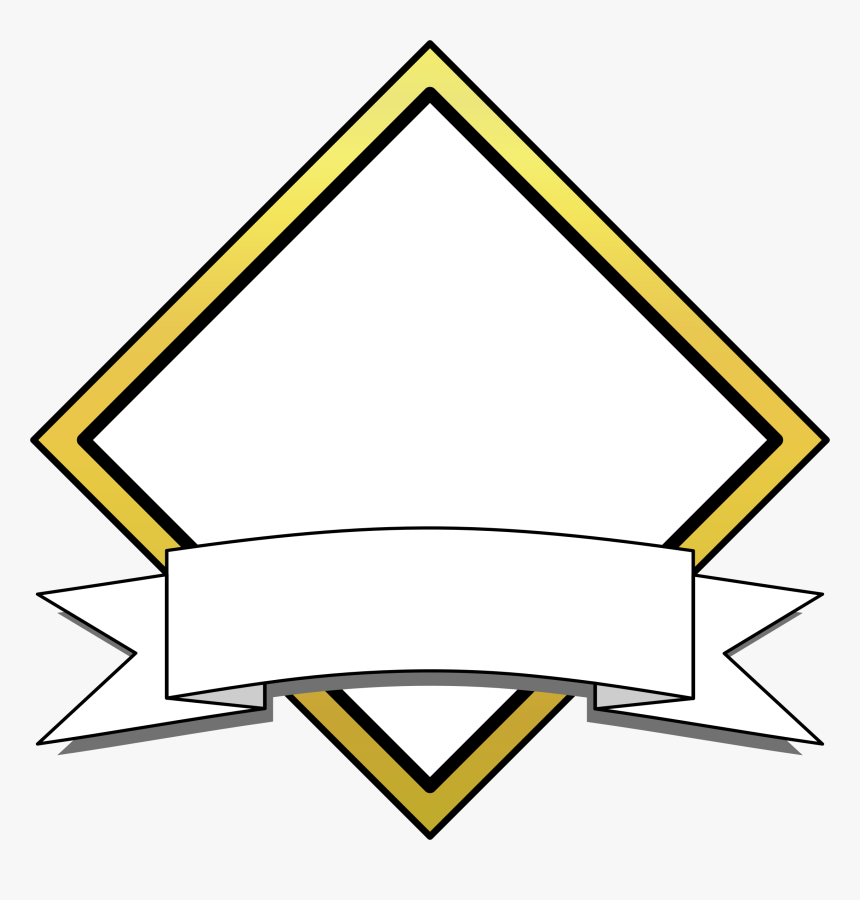 Printable Banner Clipart Clip Art Of Banner Clipart - Diamond Banner Clipart, HD Png Download