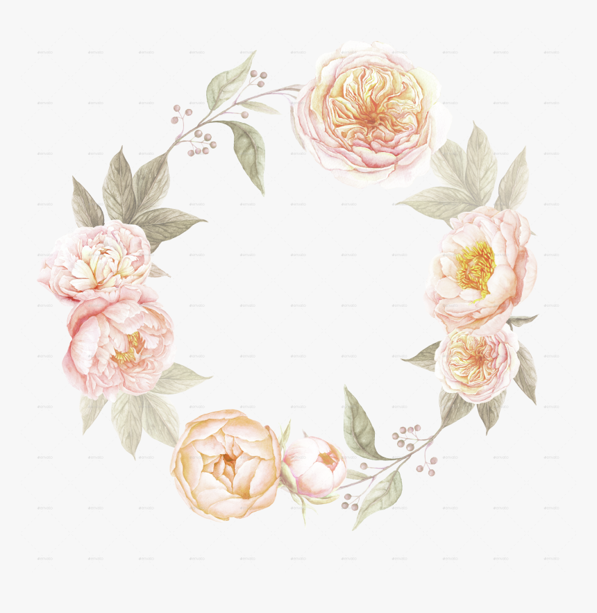 Wreath Clipart Flower - Garden Roses, HD Png Download
