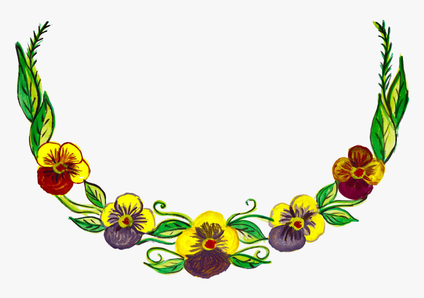 Flower Wreath Simple Circle Flower Png, Transparent Png