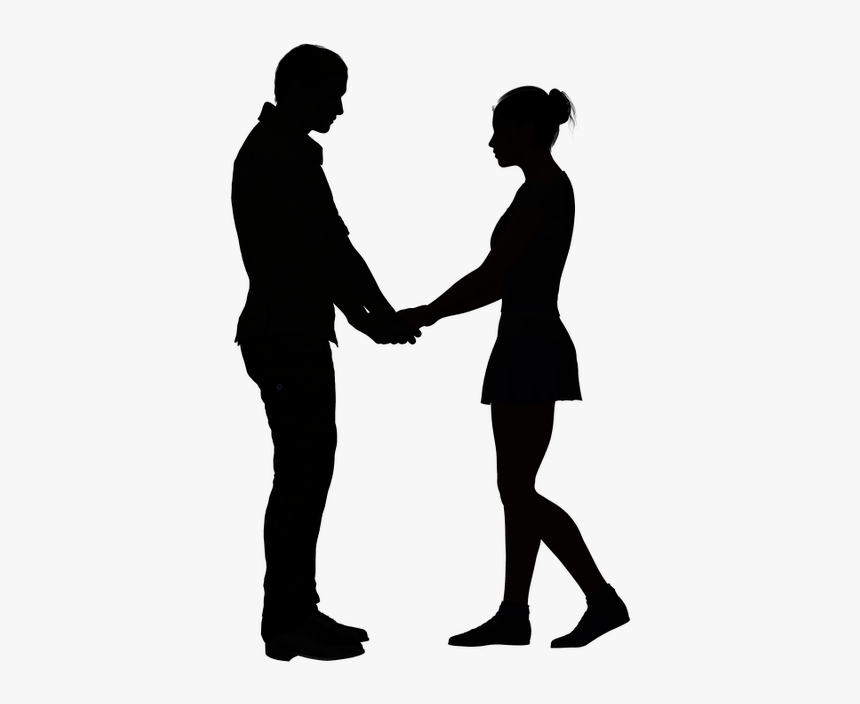Clip Art Portable Network Graphics Image Silhouette - Girl And Boy Silhouette Holding Hands, HD Png Download