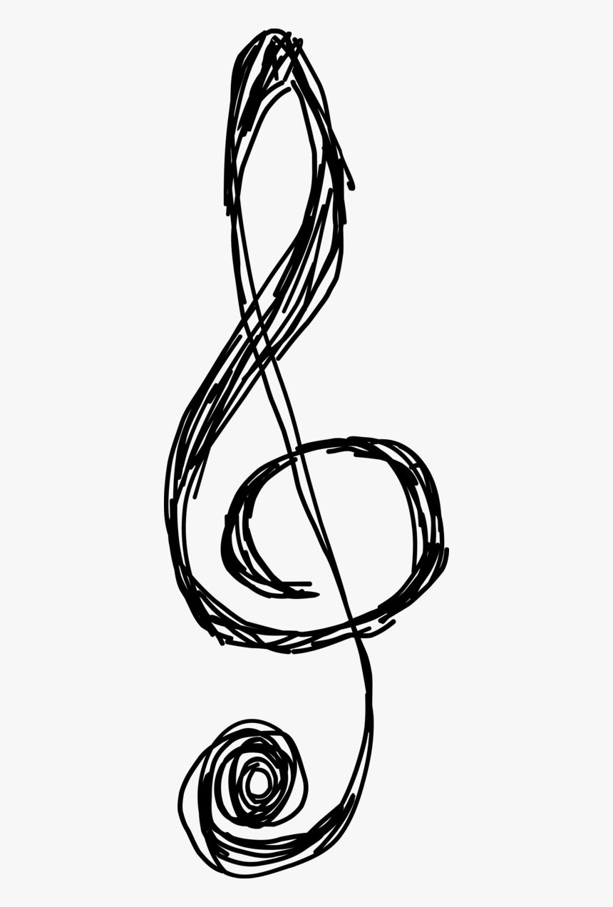 Music Notes Clipart Drawn, HD Png Download
