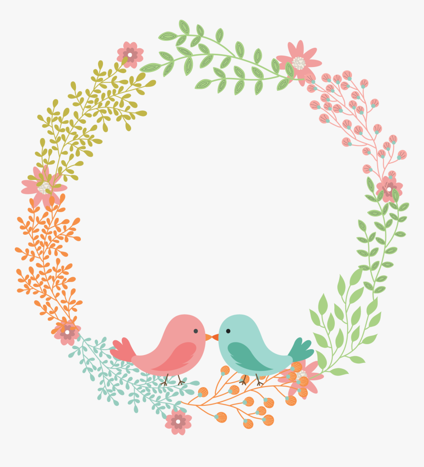 Transparent Wreath Png Transparent - Floral Wreath Vector Wedding, Png Download