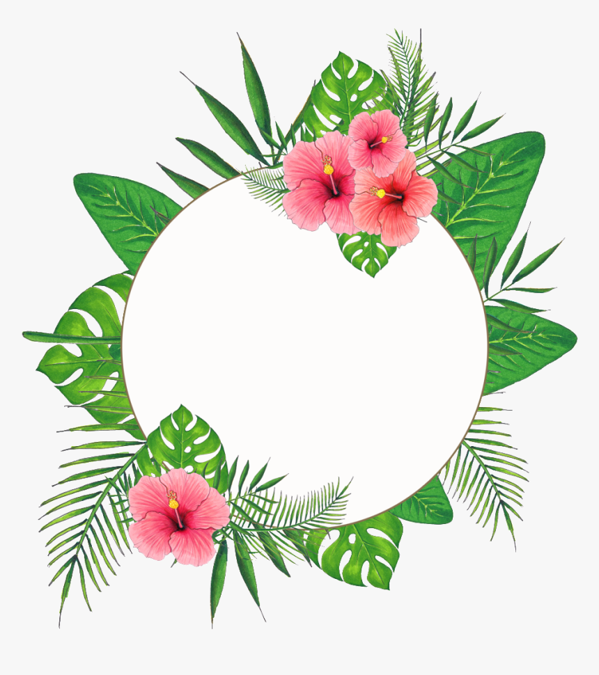 Hand Painted Green Leaf Wreath Png Transparent - Imagenes De Hojas Png, Png Download