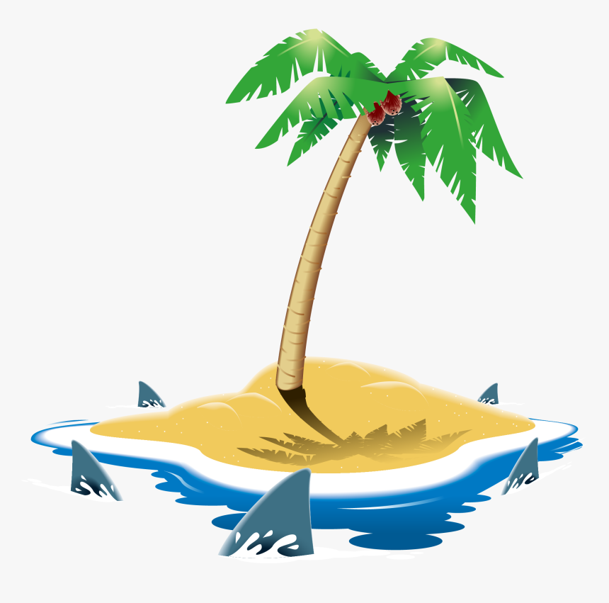 Egyptian Clipart Palm Tree - ภาพ วาด รูป เกาะ, HD Png Download
