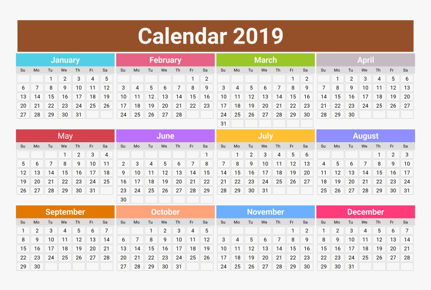 2019 Calendar Png Transparent Hd Photo - Calendar 2019 Ireland With Bank Holidays, Png Download