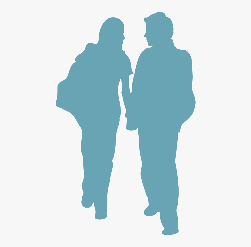 Silhouette Father Couple - Silhouette, HD Png Download