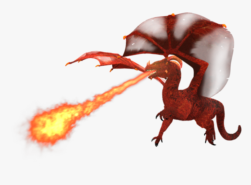 Cartoon Dragon Fire Png, Transparent Png