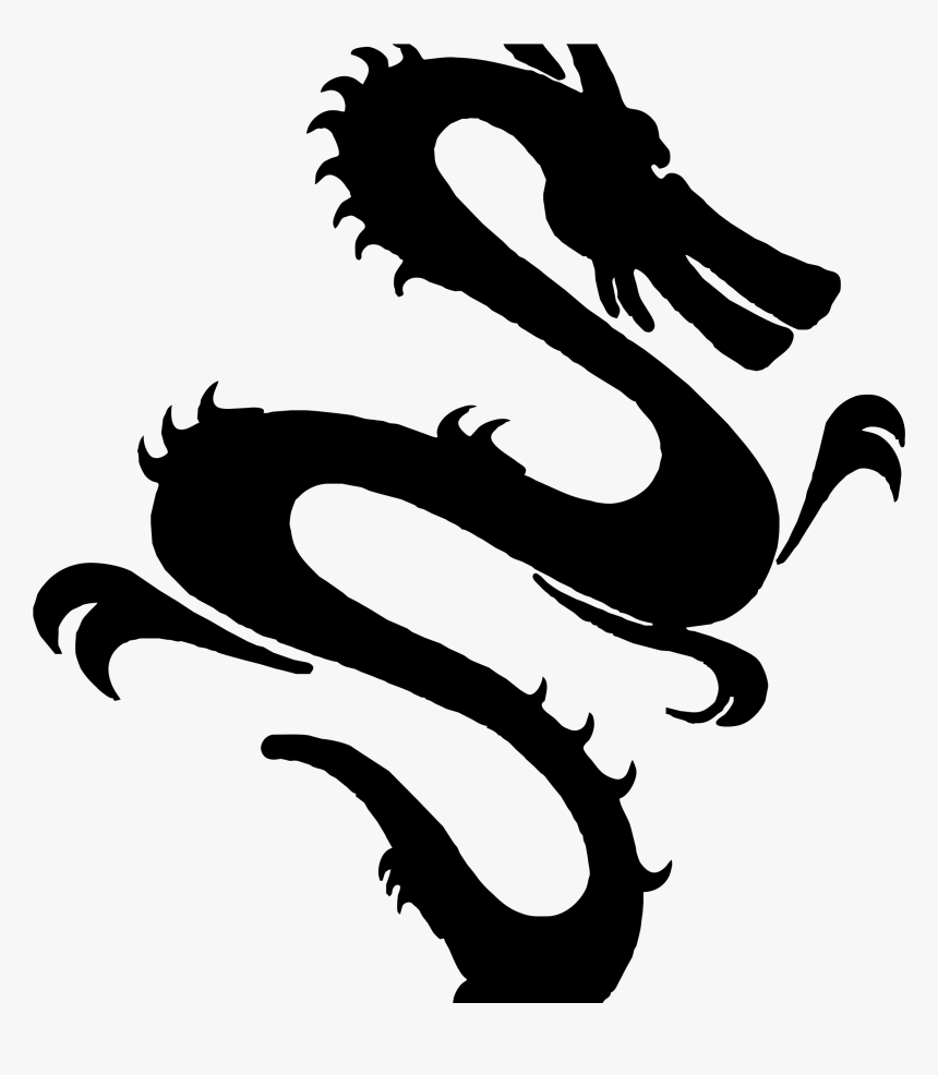 Dragon Clipart Illustration - Black Dragon Clipart, HD Png Download