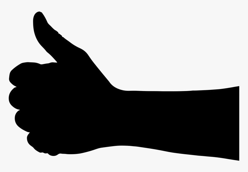 Thumbs Up Hand Silhouette Clip Arts - Hand Thumbs Up Clipart, HD Png Download