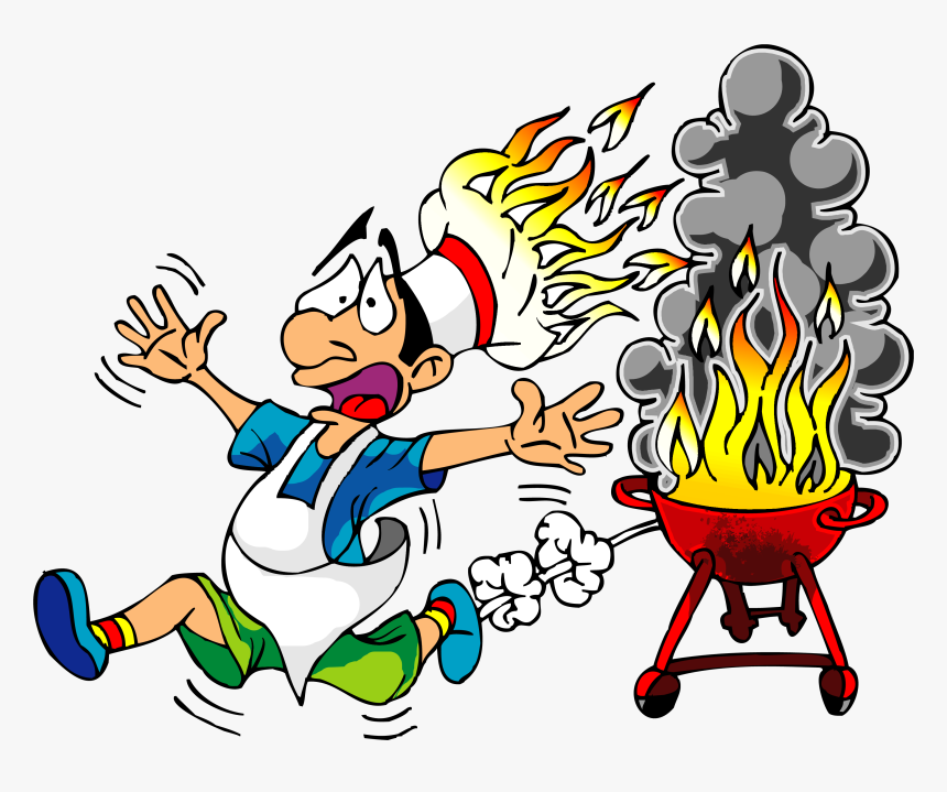 Chicken Say Let Me Go To Cook Funny Clip Art Image - Barbeque Safety, HD Png Download