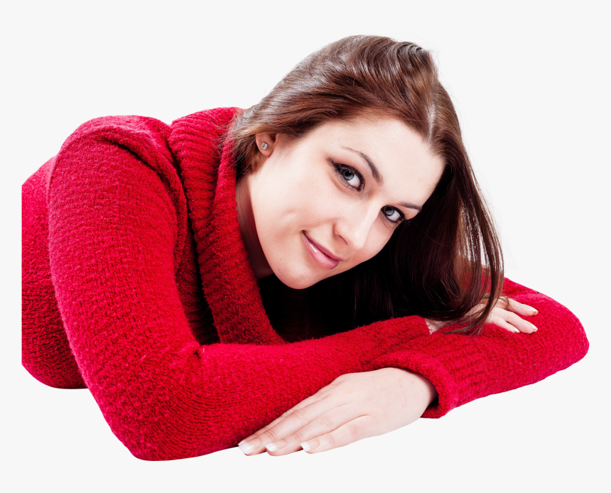 Wedding Saree Png Transparent Image - Girl With Red Dress Png, Png Download