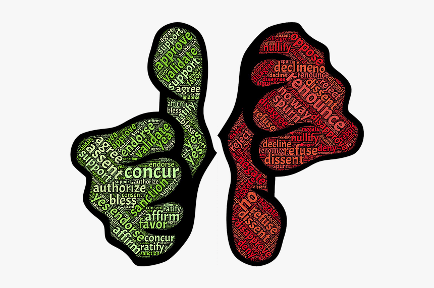 A Thumbs Up And Thumbs Down Image - Approve Or Reject, HD Png Download