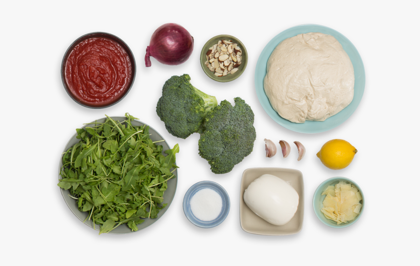 Crispy Broccoli & Red Onion Pizza With Shaved Parmesan - Broccoli, HD Png Download