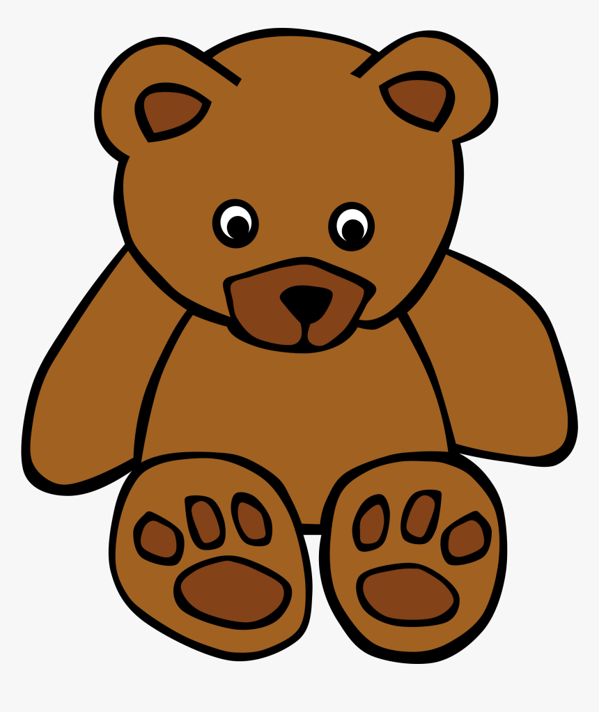 Simple Teddy Bear Clip Arts - Brown Clipart, HD Png Download