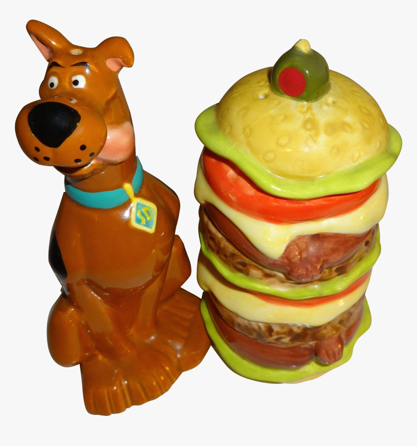 Hamburger Clipart Vintage - Wooden Scooby Doo Salt And Pepper Shakers, HD Png Download