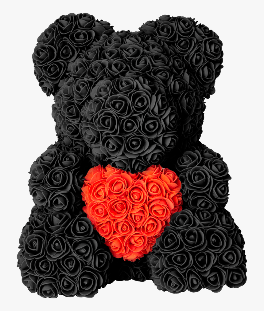Transparent Black Rose Petals Png - Rose Teddy Bear Black, Png Download