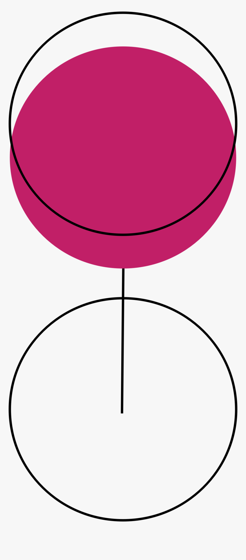 Bicchiere Di Vino Stilizzato - Circle, HD Png Download