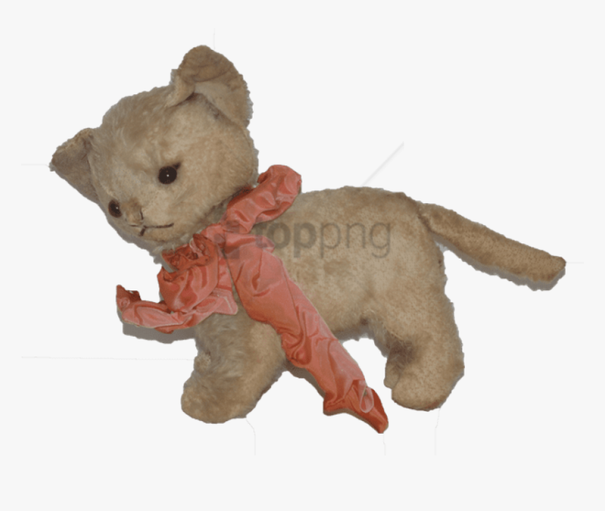 Stuffed Bear Png - Old Toy Cat Png, Transparent Png