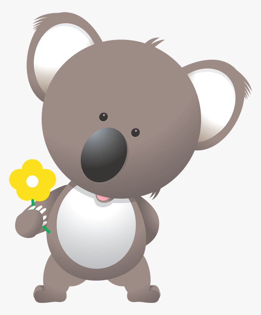 Download Koala Png Transparent Images Transparent Backgrounds - Cute Animal Flower Cartoon Png, Png Download