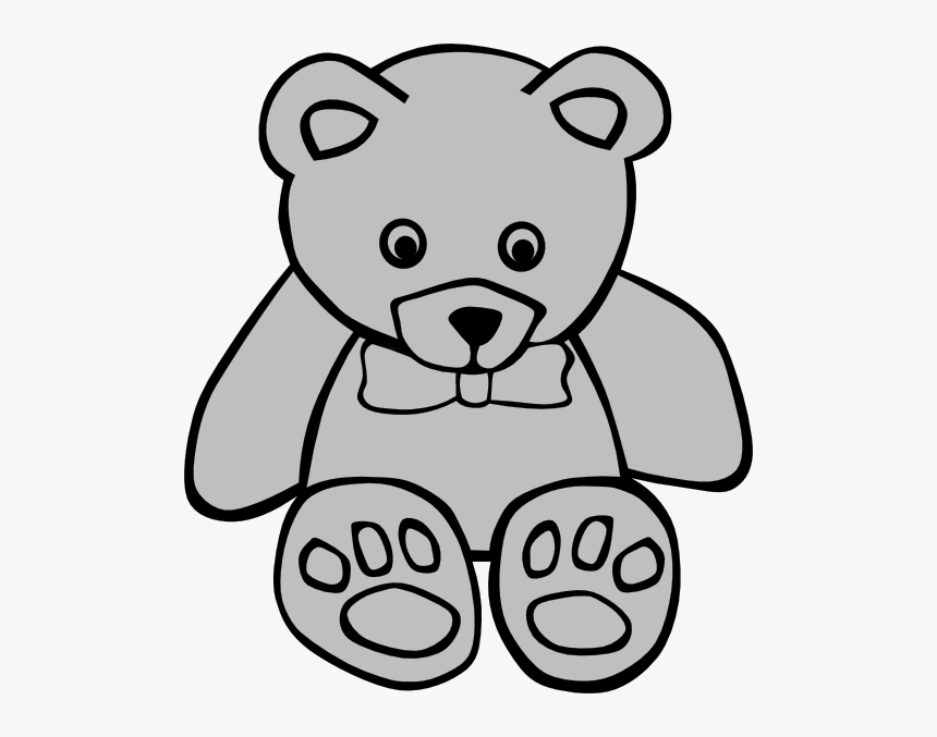 Aman Bear Svg Clip Arts - Stuffed Toy Black And White, HD Png Download