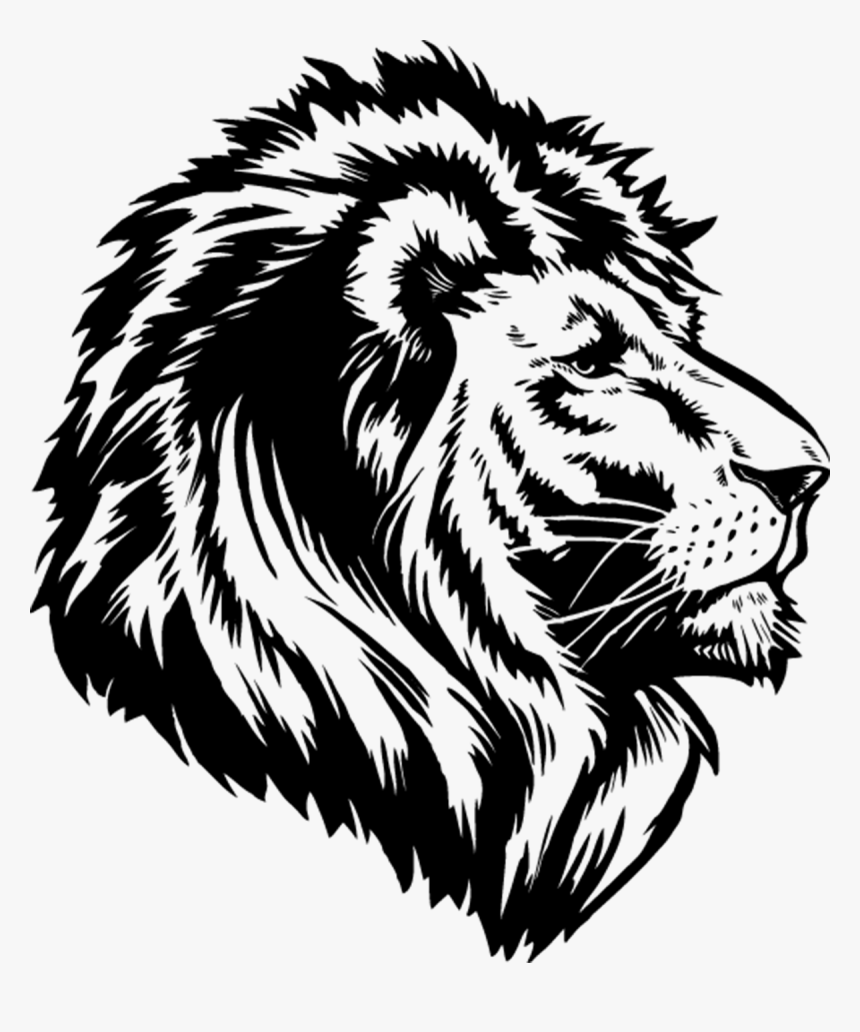 Lion T-shirt Clip Art - Black And White Lion Transparent, HD Png Download